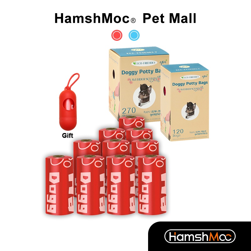HamshMoc Túi Đựng Rác Chất Liệu Thân Thiện Với Môi Trường Chống Rò Rỉ Cho Cún Cưng