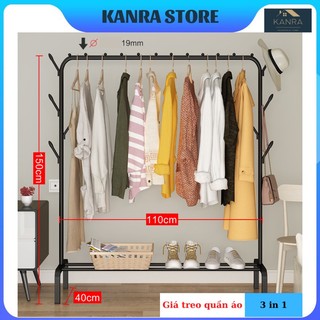GIÁ TREO QUẦN ÁO, KỆ Móc Quần Áo, Để Giày Dép, Treo Mũ, Túi xách ( 3 in 1) MẪU MỚI - Đẹp, tiện lợi sẽ