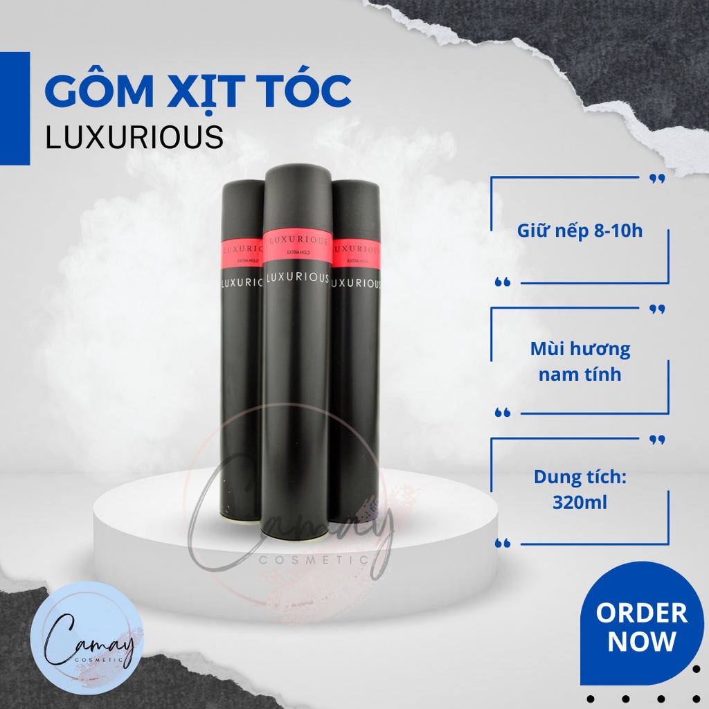 GÔM XỊT TÓC LUXURIOUS 320ML CỰC THƠM