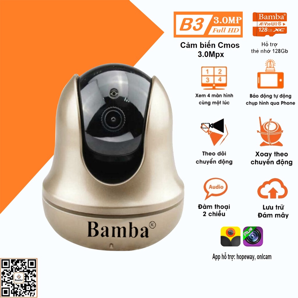 CAMERA IP BAMBA B3 3.0 (KHÔNG DÂY)