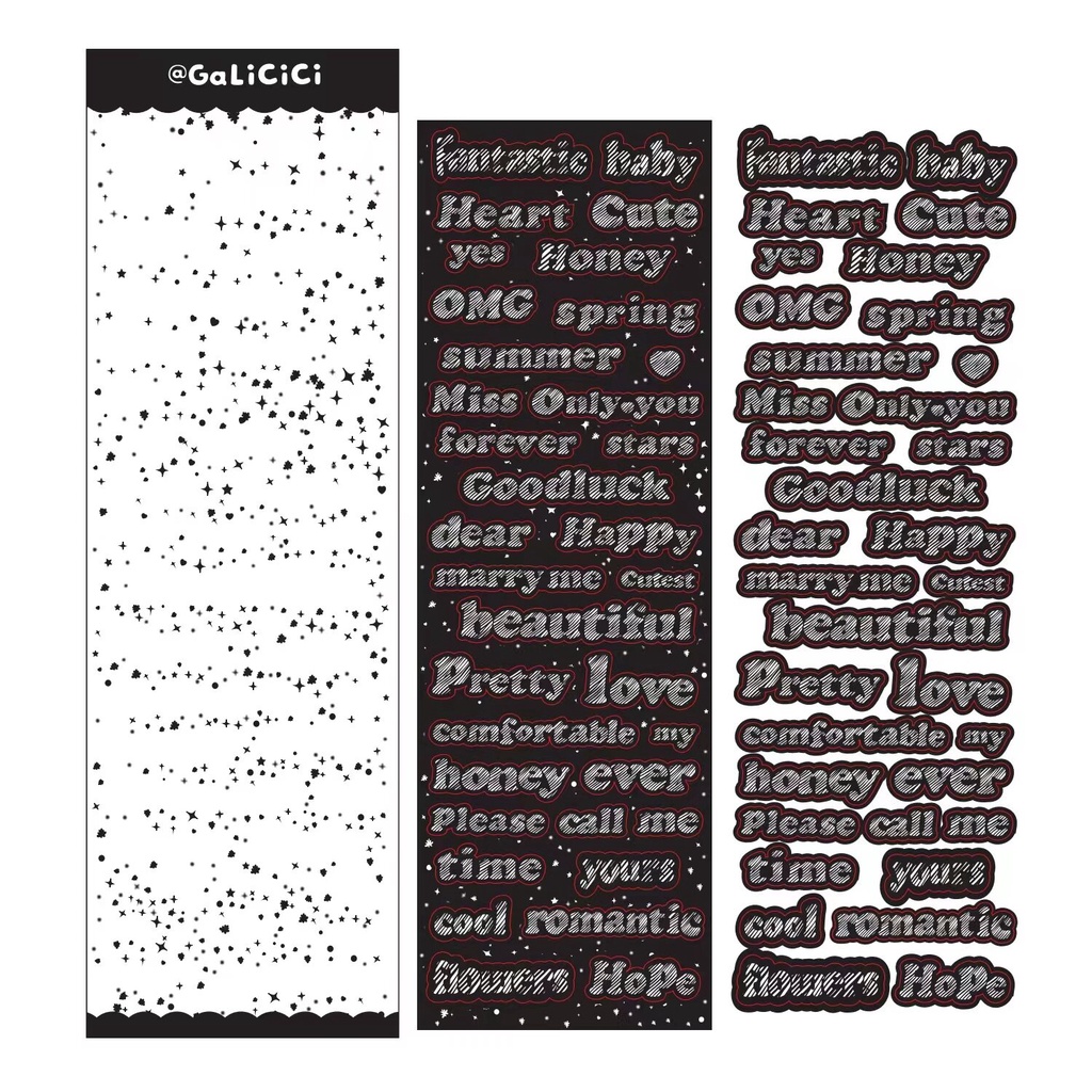 Galici Miếng Dán Denim In Chữ Tiếng Anh Màu Laser Trang Trí Nội Thất DIY