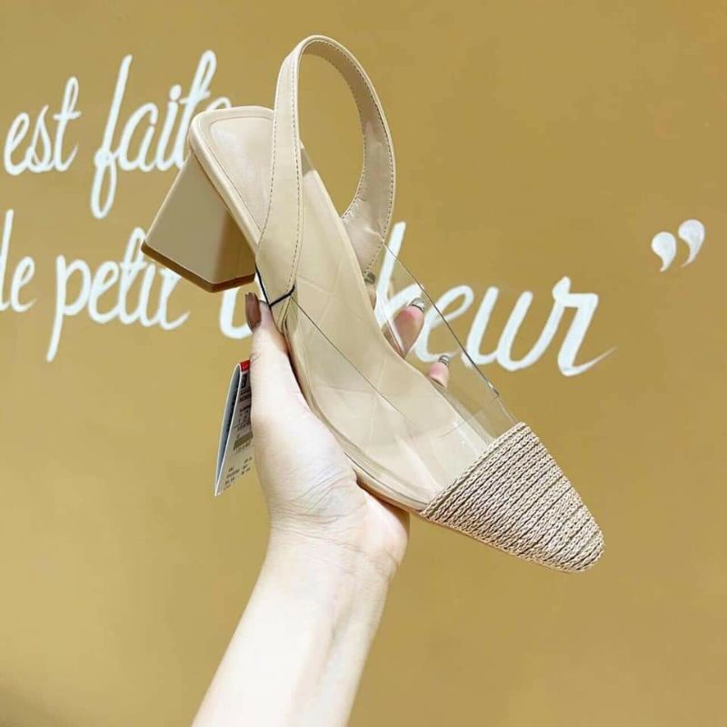 Sandal za.ra mũi cói