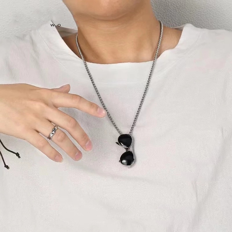 Vòng cổ Mặt Kính Mát Không Phai Phong Cách Punk Cá Tính