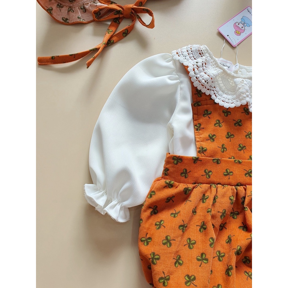 Body tay dài thu đông bé gái TẶNG mũ và giày vải