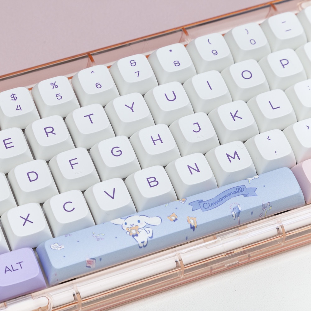 144 Phím Cinnamoroll Keycaps XDA Profile anime dễ thương PBT Dye Sub Bàn phím cơ học Keycap