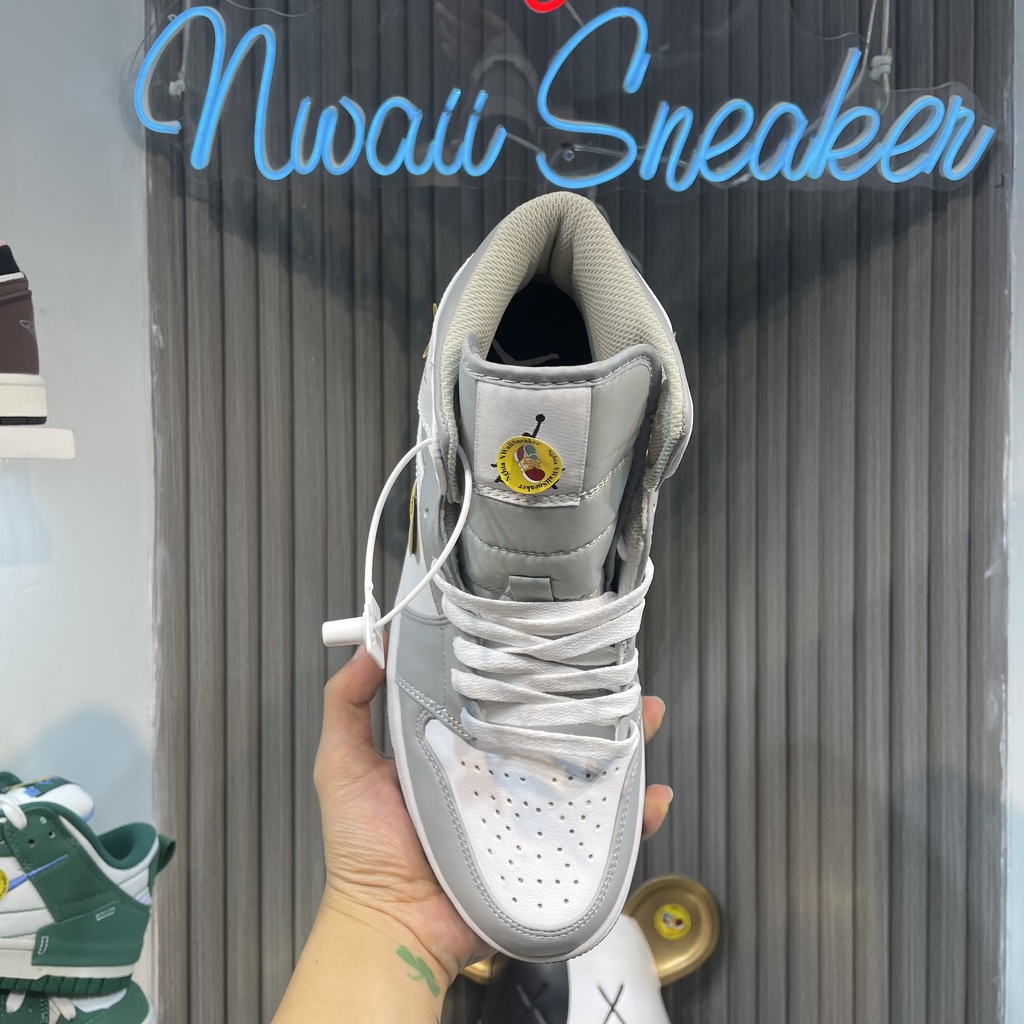 Giày thể thao sneaker JD Xám Trắng Cao
