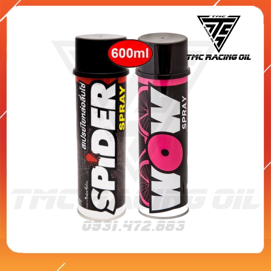 Xịt dưỡng sên Spider , bôi trơn sên (xích) spider và vệ sinh sên WOW