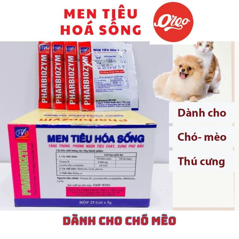 Men tiêu hóa chó mèo Orgo New Phar-biozym cho chó mèo lẻ 1 gói