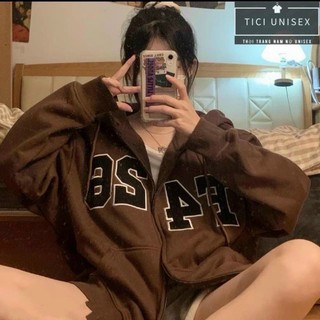 Áo khoác hoodie zip nỉ ngoại f426 form rộng nam nữ