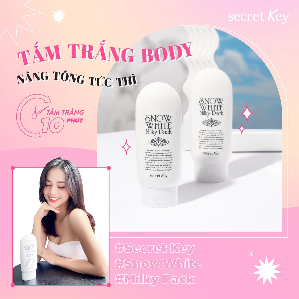 (Hàng có sẵn) Kem Ủ Trắng Secret Key Snow White Milky Pack (200ml) | BigBuy360 - bigbuy360.vn