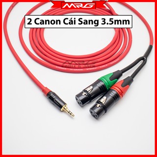 Dây 3.5 Sang 2 Đầu Canon Cái, dài 1met-2met-3met-5met.