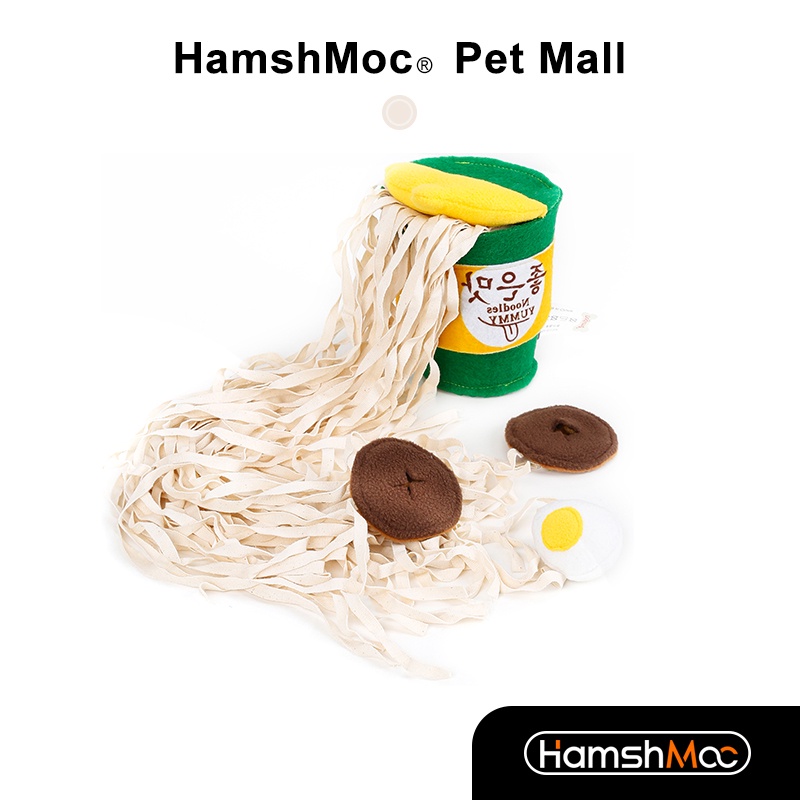 HamshMoc Đồ Chơi Nhai Gặm Tương Tác Bằng Vải Bông Mềm Mại Hình Tô Thức Ăn Dành Cho Cún Cưng IQ 4