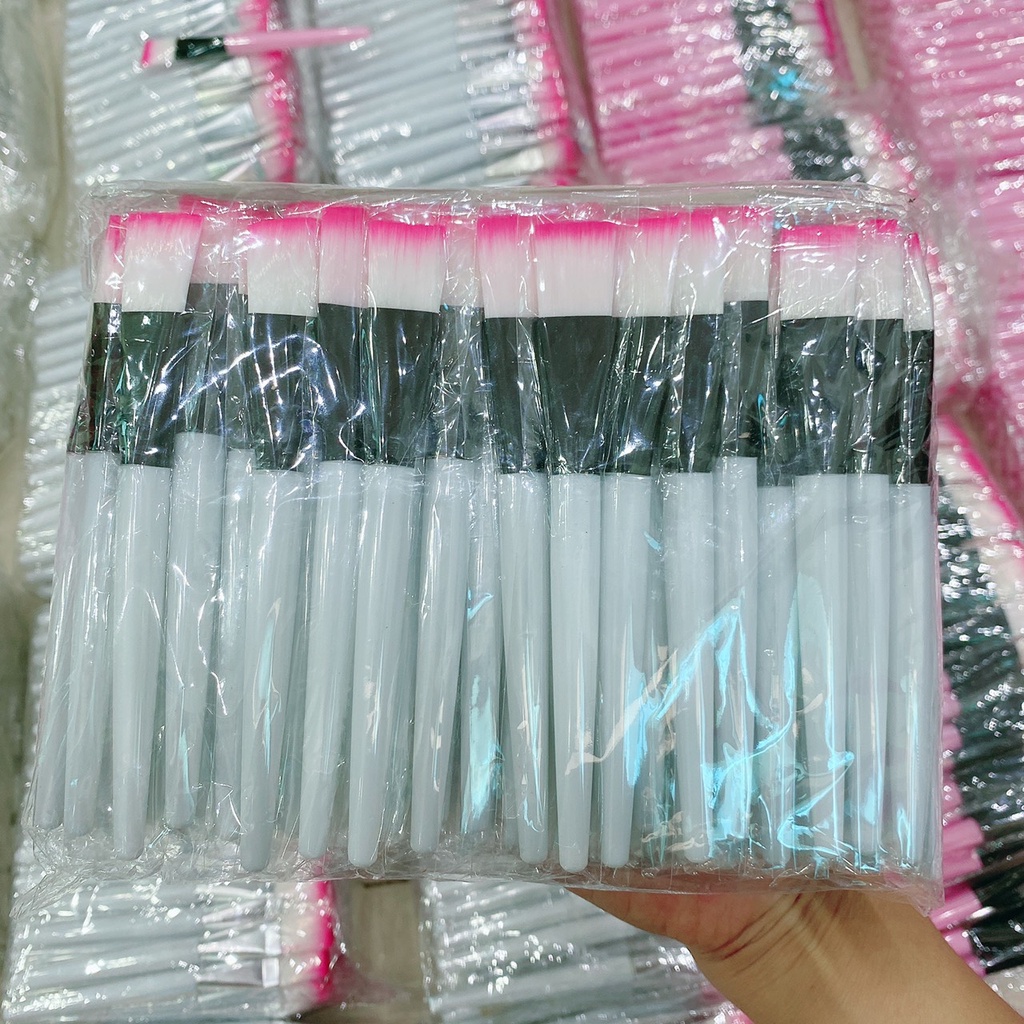 (Giá buôn - sỉ) 1000 cọ trộn mặt nạ, cọ đắp mặt, cọ quét mask cán hồng, cán trắng hàng cao cấp