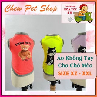 Áo thun không tay dễ thương cho mèo và chó dưới 10kg