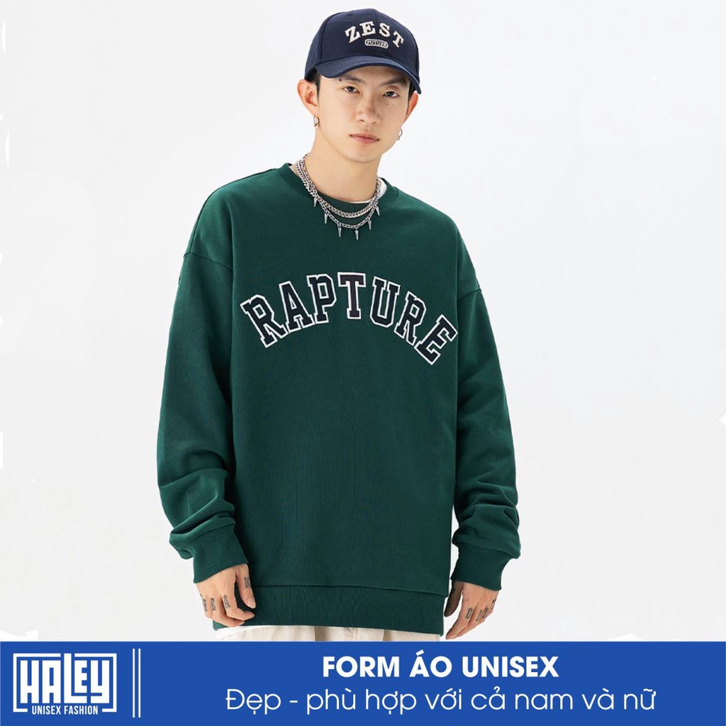 Áo Sweater HD32 HALEY Nam Nữ Unisex Dài Tay RAPTURE Chất nỉ bông Ấm áp, Dày dặn Phong Cách Hàn Quốc