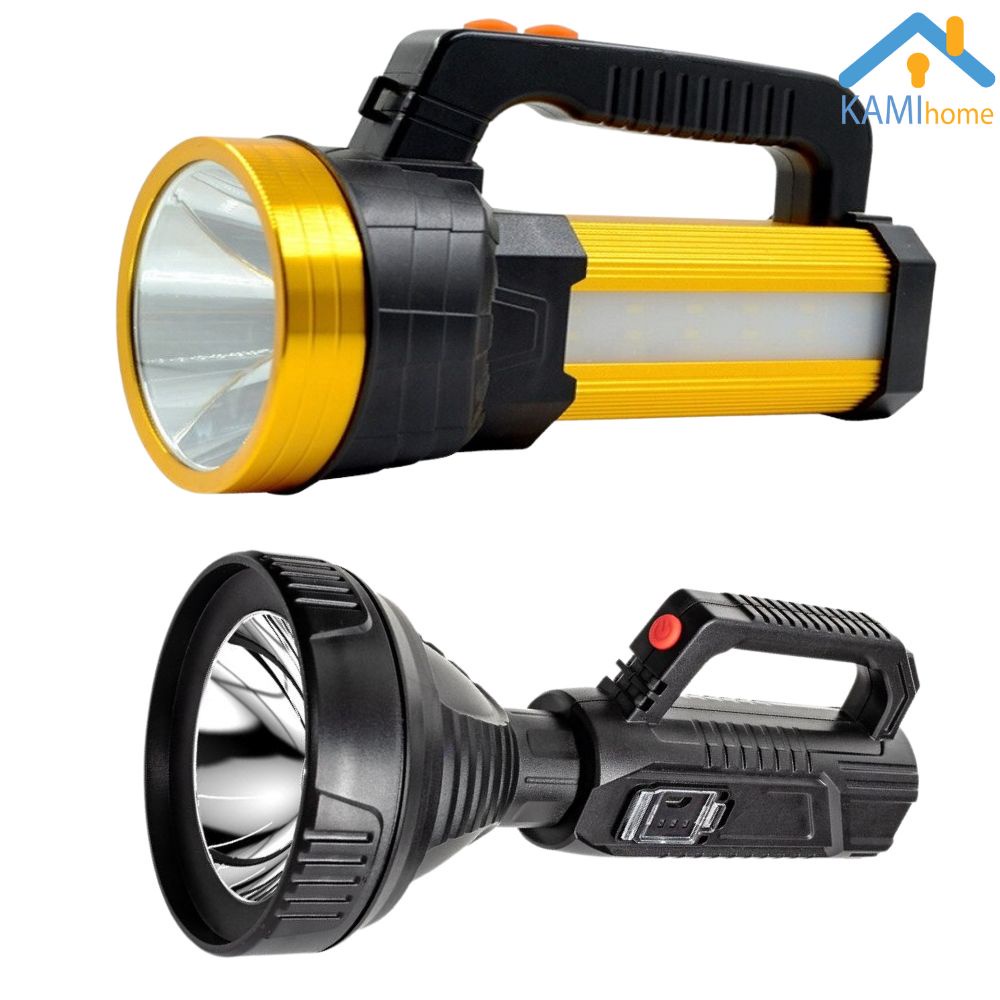 Đèn pin siêu sáng cầm tay chiếu xa 300M, pin trâu, chống thấm nước IPX6, đèn bin cầm tay đi biển, ĐÈN VÀNG