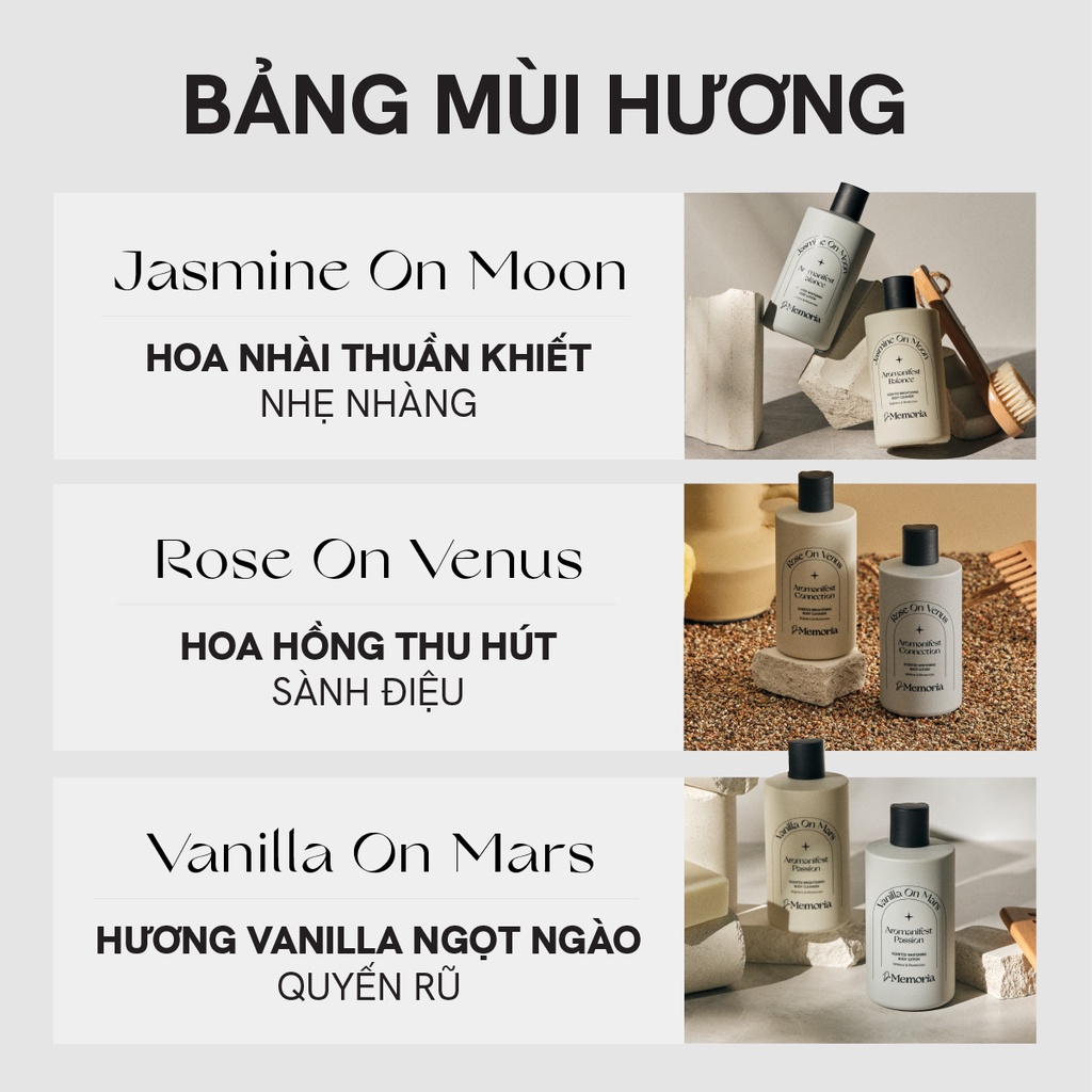 Dưỡng Thể Trắng Da Hương Nước Hoa Thư Giãn De Memoria Scented Whitening Body Lotion 300ml