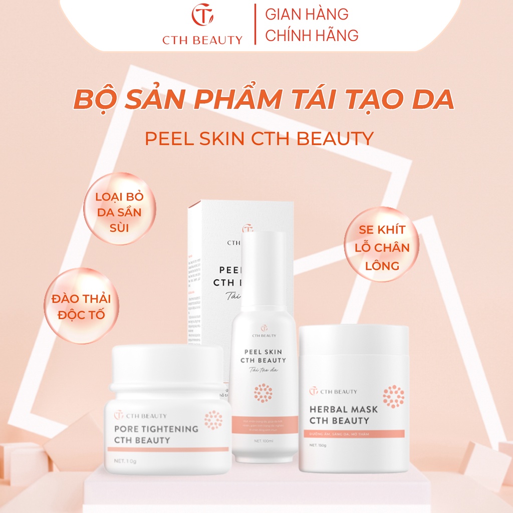 Combo Giảm Mụn Nám Sẹo Thâm Rỗ Tàn Nhang Peel Skin CthBeauty