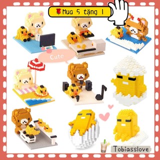 3D LegoCompatible with Lego building block model cute baby bear, small egg yolk  miniature particle doll decompression and assembly of children's toys