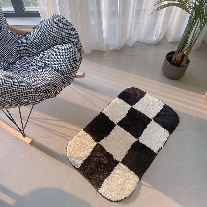 Thảm Chùi Chân Vải Cashmere Mềm Mại Dày Dặn Chống Trượt Thấm Hút Tốt