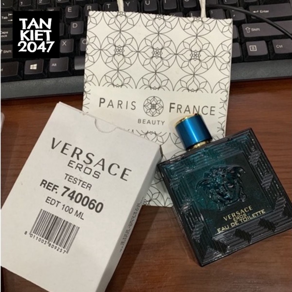 Nước hoa versace Eros EDT 100ml. tester (hộp như hình)