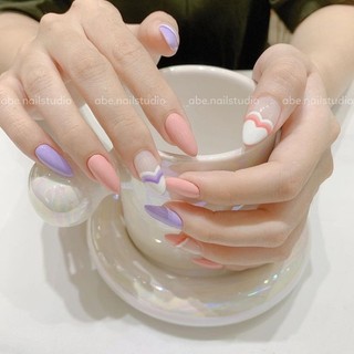 Nailbox thiết kế màu pastel vẽ phối màu - tặng kèm keo dũa đẩy móng