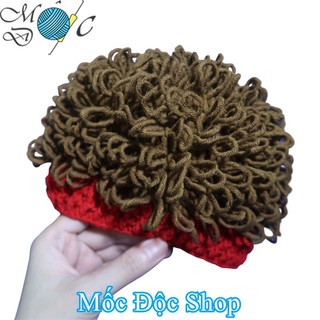 Mũ len tóc giả cho bé trai sơ sinh đến 3 tuổi