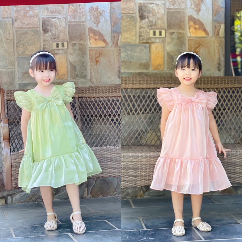 Đầm Công Chúa Tơ Óng Sofia Cho Bé Từ 10-40Kg