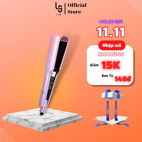 Máy duỗi tóc 2 trong 1 LIG 4 mức nhiệt điều chỉnh - Bảo hành 3 tháng