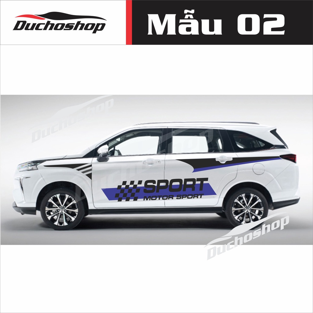 Tem dán xe Toyota  Veloz mẫu thể thao ms01