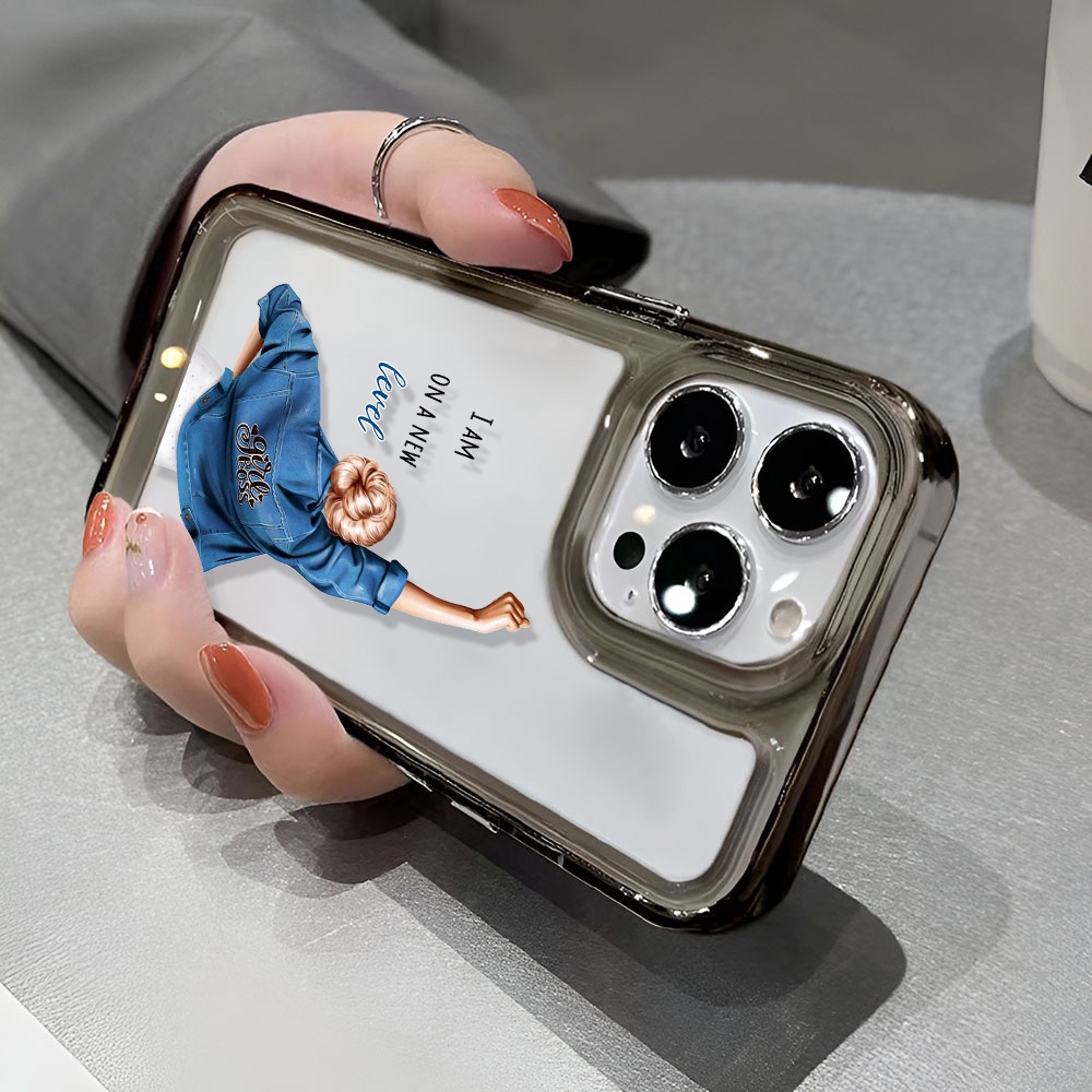 Ốp Điện Thoại Trong Suốt Hình Cô Gái Không Gian Cho iphone 14 Pro Max 13 11 12 7Plus X XR XS Max 8 7