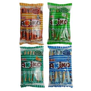 Bánh Snack Que Akiko Oishi Nhân Phô mai/Cafe Moka/Sữa/Sữa Dừa Gói 140g (20 que x 7g)