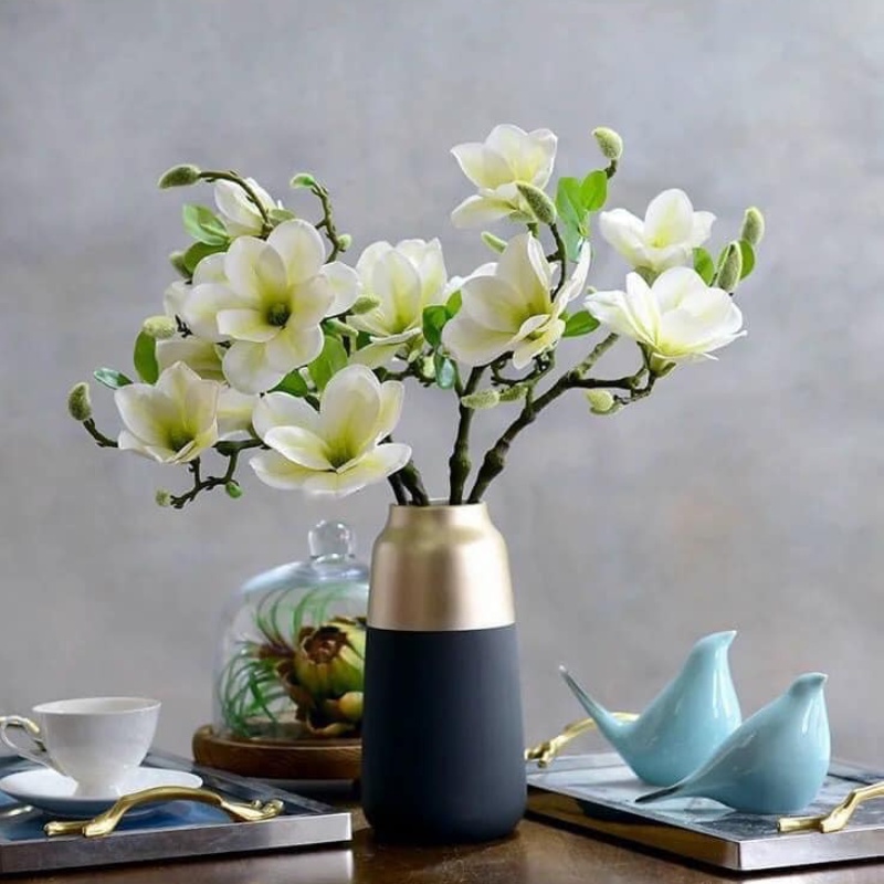 Hoa giả decor trang trí cành phong lan phong cách Hàn Quốc trang trí nhà cửa quán cà phê Miibooshi