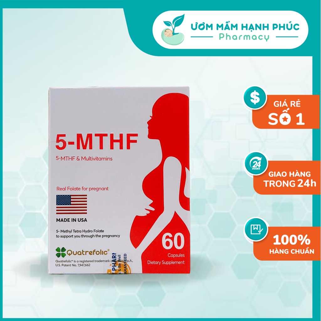 5-MTHF [CHÍNH HÃNG] hỗ trợ mẹ bầu giảm nguy cơ sinh non