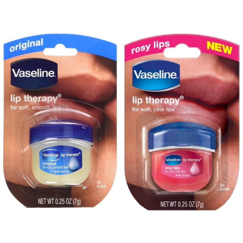 Sáp son dưỡng môi mềm mịn Vaseline 7g Lip Therapy Original (không màu) Rosy Lips (phớt hồng nhẹ)