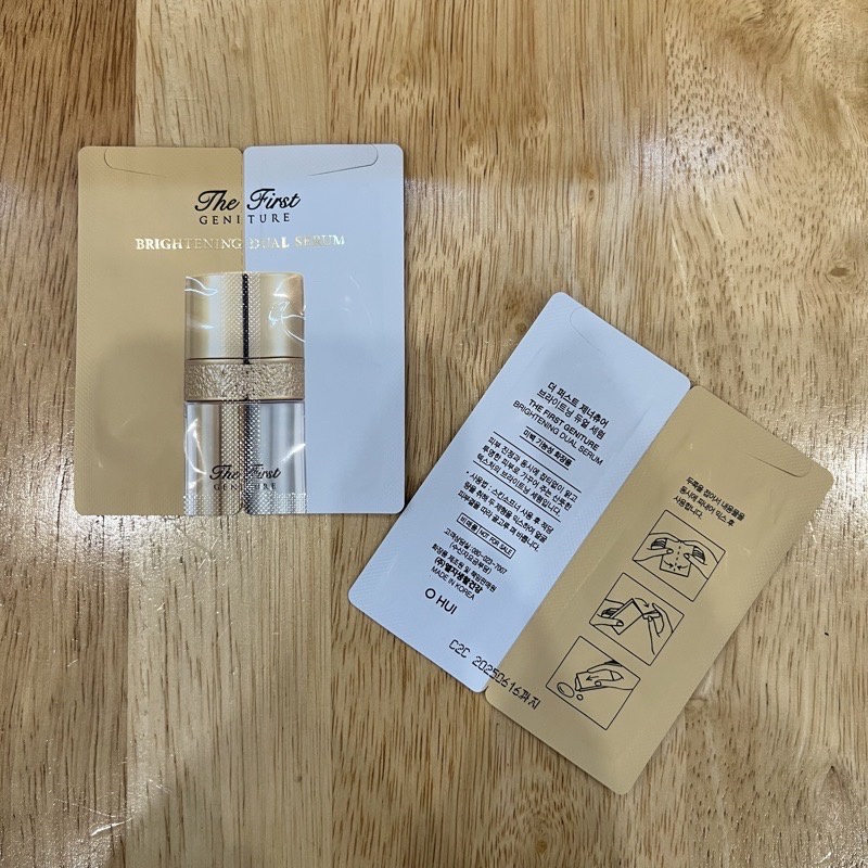 Gói sample huyết thanh hủy nám, dưỡng trắng căng bóng da OHui The First Geniture Brightening Dual Serum