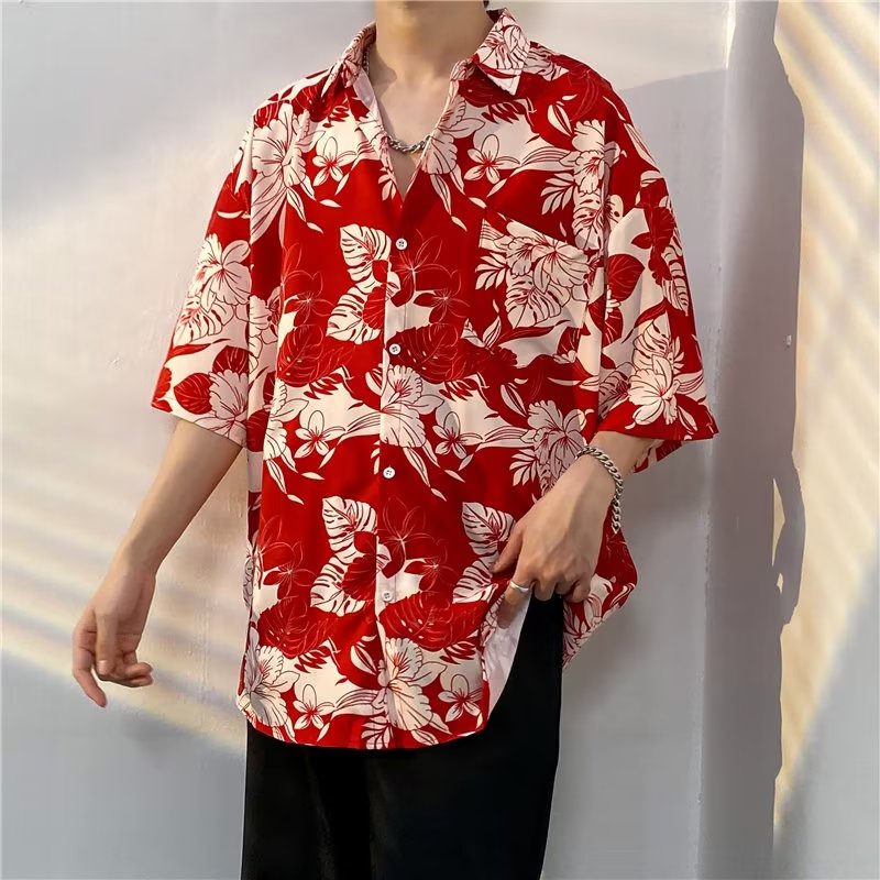 Áo Sơ Mi Tay Ngắn In Họa Tiết Phong Cách Hiphop Thời Trang Mùa Hè Cho Nam