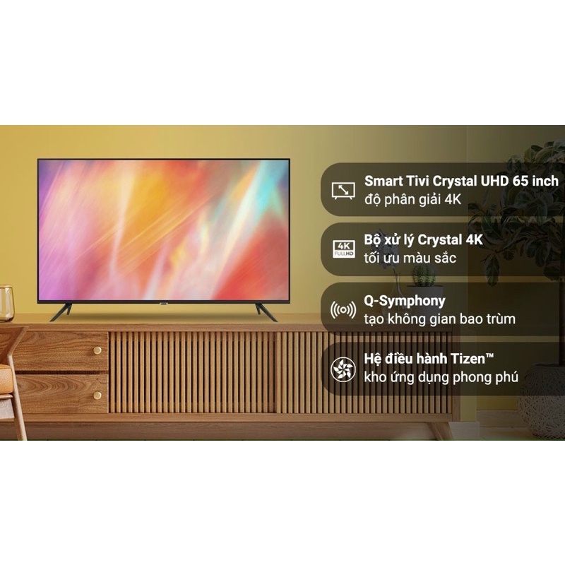 Smart Tivi Samsung 4K 65 inch UA65AU7002.MODEL2022( HÀNG NEW NGUYÊN SIÊU BẢO HÀNH CHÍNH HÃNG 2 NĂM)