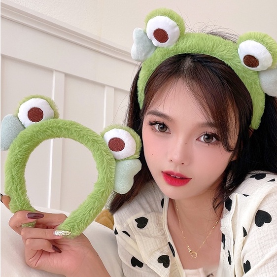 Kẹp Tóc Hình Chú Ếch Mắt To Dễ Thương Vui Nhộn Cho Bé Gái Rửa Mặt