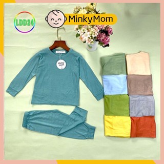 [LDD24] Bộ Dài Tay Thun Lạnh MINKY MOM SIZE NHÍ Vải Trơn, Mềm Mịn, Thoáng Mát, Thấm Hút Mồ Hôi, Hàng Chuẩn Loại 1 Cho Bé