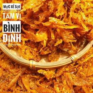Lon 300.gram mực cán xé sợi bình định - khô mực xé