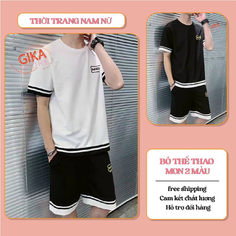 BỘ THỂ THAO MON phối lai , btt mặc nhà , chơi thể thao , tập gym , đồ bộ nam