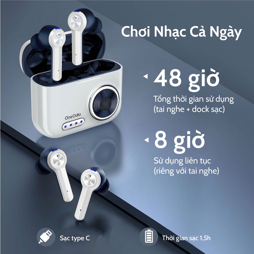 Tai Nghe Bluetooth TWS OneOdio F2 chính hãng - Siêu bass thương hiệu tai nghe DJ bán chạy nhất Mỹ pin 48h