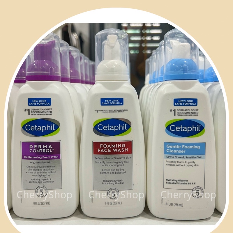 Sữa rửa mặt tạo bọt CETAPHIL Gentle Foaming Cleanser/Foaming Face Wash/DermaControl Oil
