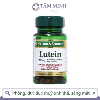 NATURES BOUNTY LUTEIN TĂNG CƯỜNG THỊ LỰC CHO MẮT, CHÓNG LOÁ MỎI MẮT LỌ 30 VIÊN
