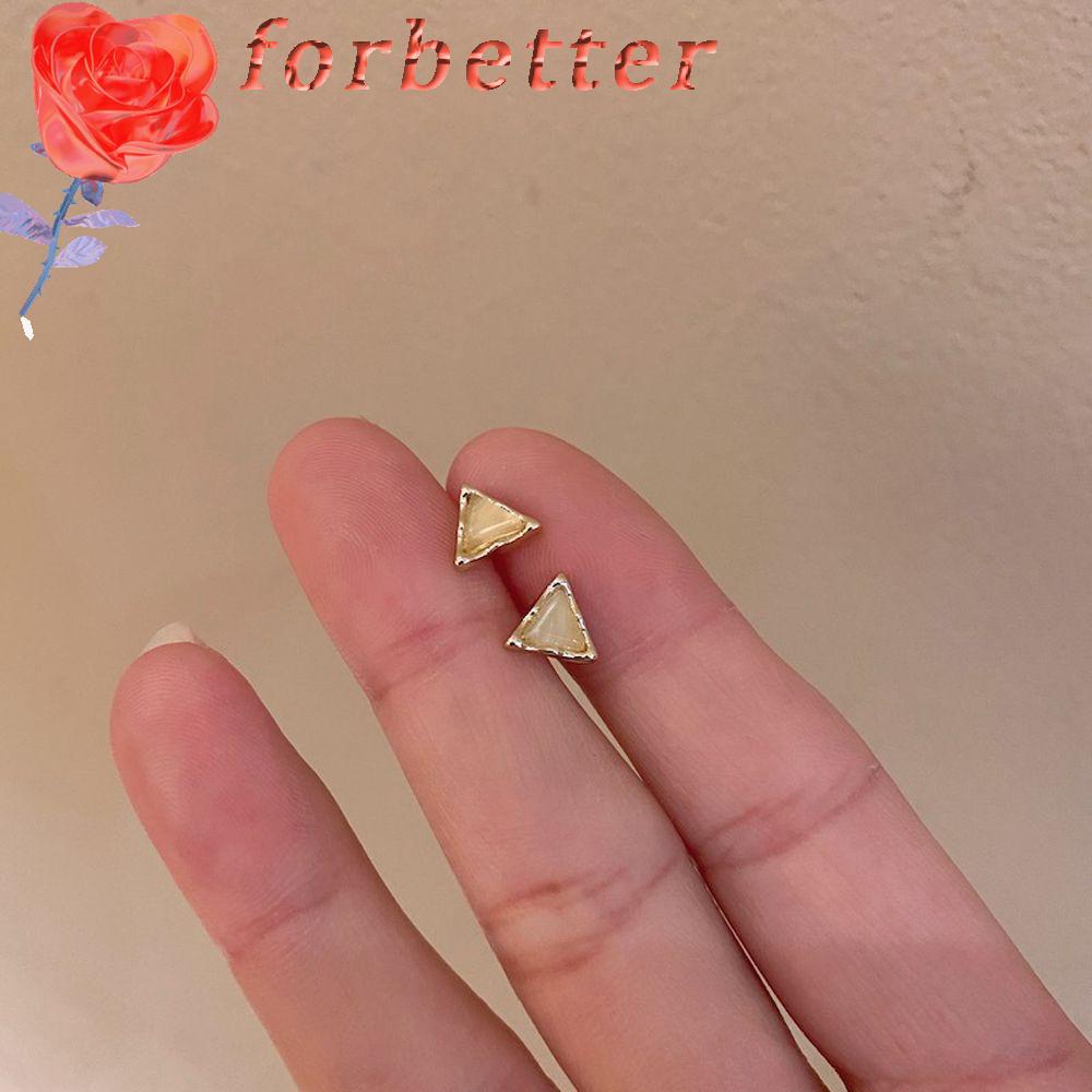 Set 3 đôi bông tai mini hình trái tim/hình học đính ngọc trai nhân tạo thời trang cho nữ