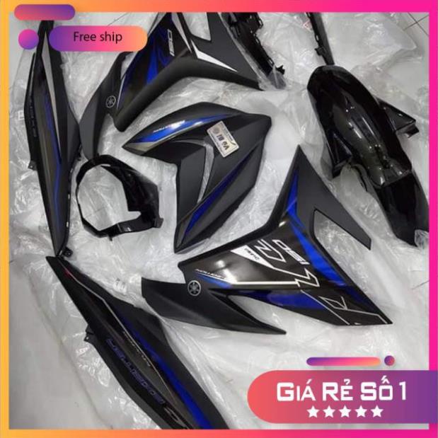 FREE SHIP + QUÀ TẶNG Tem rời Exicter 150 Rc xanh đen chất liệu Crom cao cấp