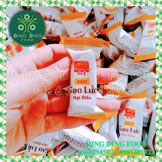 [ 1KG ] Kẹo Gạo Lức Hạt Điều Tân Huê Viên| Đặc Sản Sóc Trăng| Kẹo Dinh Dưỡng| Ăn Vặt - DING DING FOOD