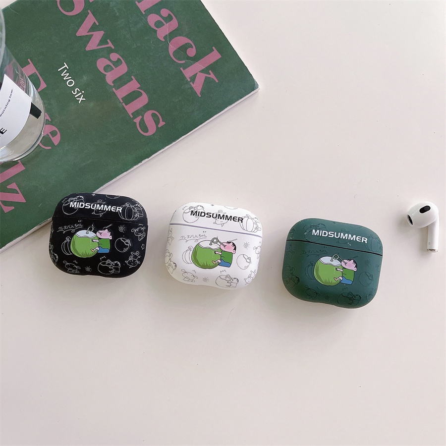 Vỏ Bảo Vệ Hộp Sạc Tai Nghe AirPods Pro Airpods3 gen3 AirPods2 Hình Cậu Bé Bút Chì Shin Chan Ốp
