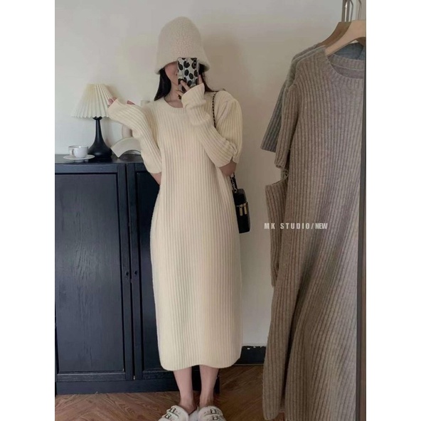 Váy len tay rời 2 màu